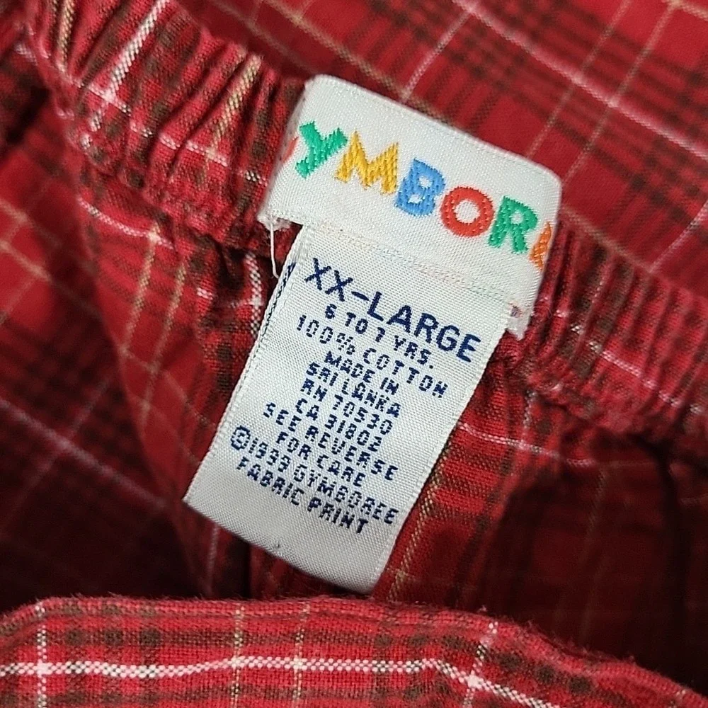 Vintage Gymboree Y2K Skort Red‎ Plaid Girls Size 7
